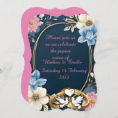 Elegant trouwuitnodiging kaart (Voorkant / Achterkant)