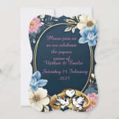 Elegant trouwuitnodiging kaart (Voorkant)