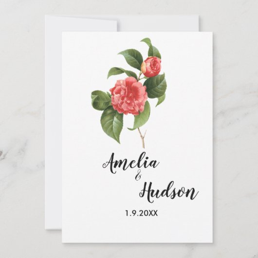 Elegant trouwuitnodiging kaart (Achterkant)