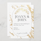 Elegant trouwuitnodiging kaart (Voorkant / Achterkant)