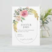 Elegant trouwuitnodiging kaart (Staand voorkant)