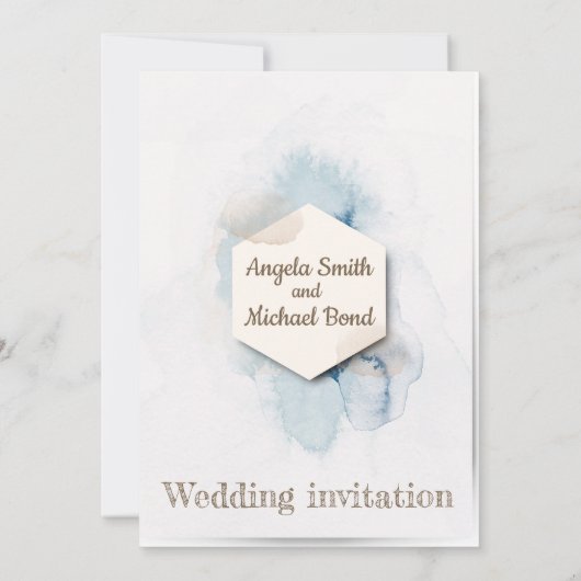 Elegant trouwuitnodiging kaart (Achterkant)