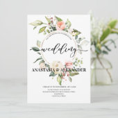 Elegant trouwuitnodiging. Uitnodiging (Staand voorkant)