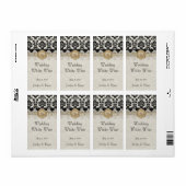 Elegant trouwwijnetiket etiket (Full Sheet)