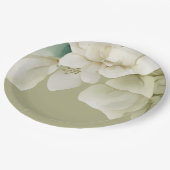 Elegant Trouwzaal Loofwerk Gedempt Groen Papieren Bordje (Gekanteld)