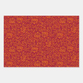 Elegant  Tudor Roos Damask Inpakpapier Vel (Voorkant)