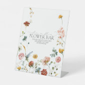 Elegant Tuin Bloemen Vrijgezellenfeest Bloemenbar Reclamebord Met Voetstuk (Voorkant)
