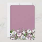 Elegant Tuin Floral Reception Kaart (Achterkant)