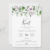 Elegant Tuin Floral Reception Kaart (Voorkant)