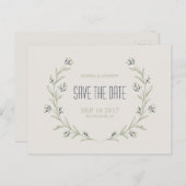 Elegant tuin Floral rustige bruiloft met uitzonder Aankondigingskaart (Voorkant / Achterkant)