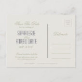 Elegant tuin Floral rustige bruiloft met uitzonder Aankondigingskaart (Achterkant)