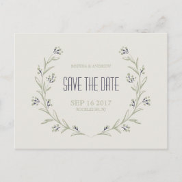 Elegant tuin Floral rustige bruiloft met uitzonder Aankondigingskaart