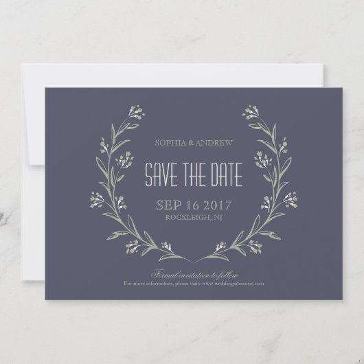 Elegant tuin Floral rustige bruiloft met uitzonder Save The Date (Voorkant)