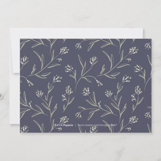 Elegant tuin Floral rustige bruiloft met uitzonder Save The Date (Achterkant)