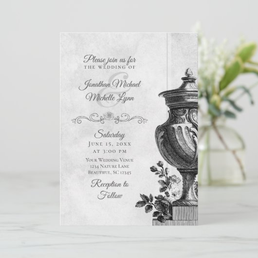 Elegant tuin in één keer kaart (Staand voorkant)