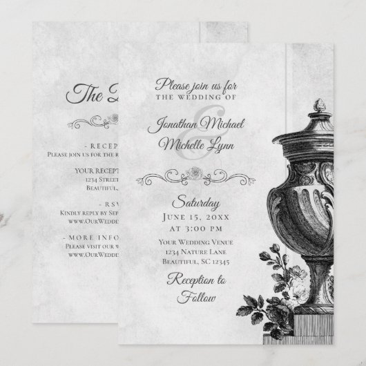 Elegant tuin in één keer kaart (Voorkant / Achterkant)