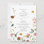 Elegant Tuinbloemen Waterverf 60e Verjaardag Kaart (Voorkant)