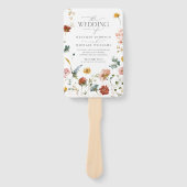 Elegant Tuinbloemen Waterverf Bloemen Programma Handwaaier (Voorkant)