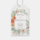 Elegant Tuinfeest Bloemrijke Bruids Shower Cadeaulabel (Voorkant)