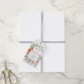 Elegant Tuinfeest Bloemrijke Bruidsdouche Cadeaulabel (Met Touw)