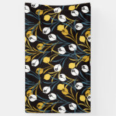 Elegant Tulip Floral Pattern  Spandoek (Verticaal)