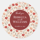 Elegant Tulip Wedding Sticker (Voorkant)