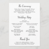Elegant Tulips Blush Pink Floral Wedding Programmakaart (Achterkant)