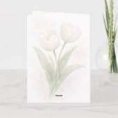 Elegant Tulips Thinking Of You Card Kaart (Achterkant)