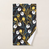 Elegant tulp bloemenpatroon bad handdoek (Handdoek)