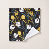 Elegant tulp bloemenpatroon bad handdoek (Wasdoekje)