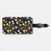 Elegant tulp bloemenpatroon bagagelabel (Achterkant horizontaal)