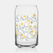 Elegant tulp bloemenpatroon blikvorm glas (Achterkant)