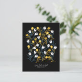 Elegant tulp bloemenpatroon briefkaart (Staand voorkant)