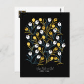 Elegant tulp bloemenpatroon briefkaart (Voorkant / Achterkant)
