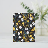 Elegant tulp bloemenpatroon briefkaart (Staand voorkant)