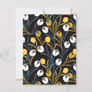 Elegant tulp bloemenpatroon briefkaart
