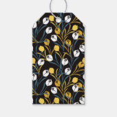 Elegant tulp bloemenpatroon cadeaulabel (Voorkant)