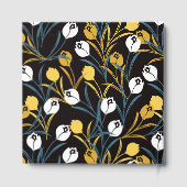 Elegant tulp bloemenpatroon gastenboek (Achterkant)