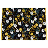 Elegant tulp bloemenpatroon groot cadeauzakje (Voorkant)