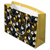 Elegant tulp bloemenpatroon groot cadeauzakje (Achterkant Gekanteld)