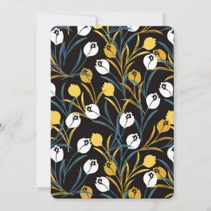 Elegant tulp bloemenpatroon kaart