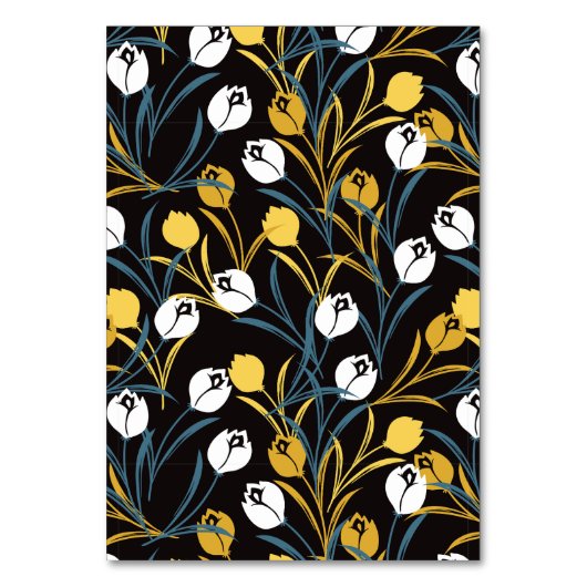 Elegant tulp bloemenpatroon kaart (Voorkant)