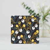 Elegant tulp bloemenpatroon kaart (Staand voorkant)
