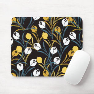 Elegant tulp bloemenpatroon muismat