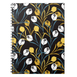 Elegant tulp bloemenpatroon notitieboek