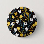 Elegant tulp bloemenpatroon ronde button 5,7 cm (Voorkant)