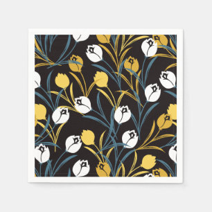 Elegant tulp bloemenpatroon servet