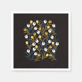 Elegant tulp bloemenpatroon servet