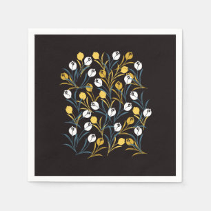 Elegant tulp bloemenpatroon servet