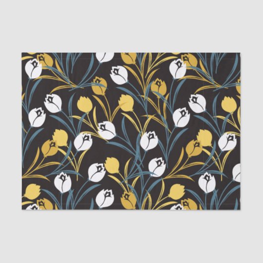 Elegant tulp bloemenpatroon tissuepapier (Voorkant)